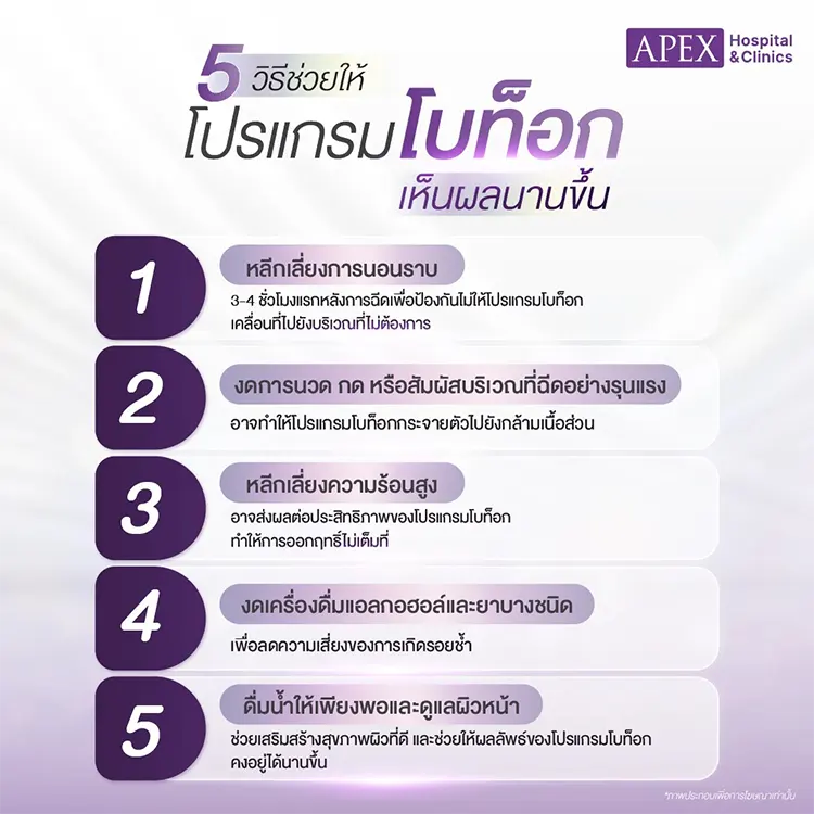 ฉีดโบท็อกซ์กี่วันเห็นผล
