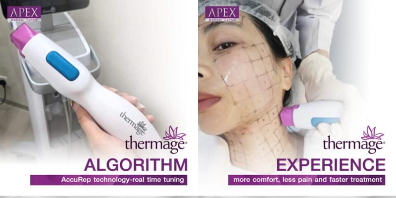 Thermage is a non-invasive radiofrequency therapy that can help improve the appearance of sagging or loose skin, 