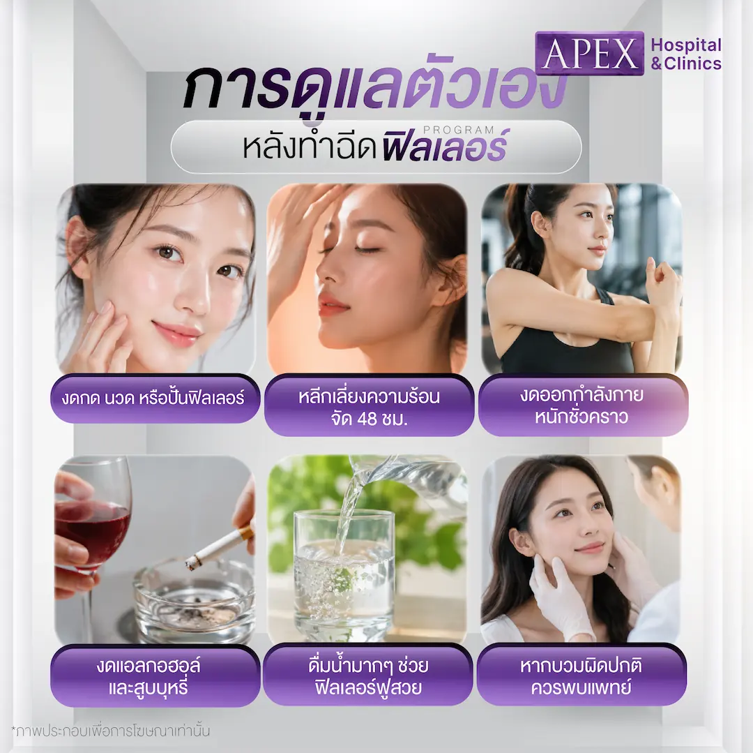 การดูแลตัวเองหลังฉีดฟิลเลอร์