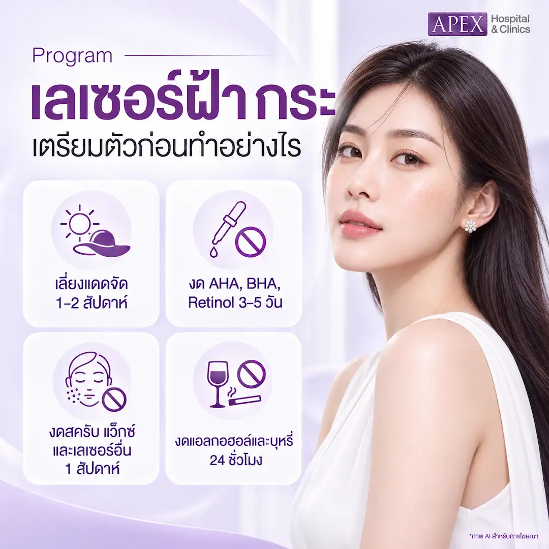 การเตรียมตัวก่อนเลเซอร์ฝ้า กระ