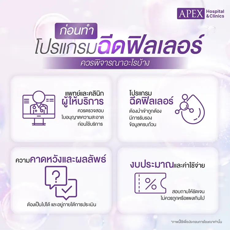 ก่อนฉีดฟิลเลอร์ ควรพิจารณาอะไร