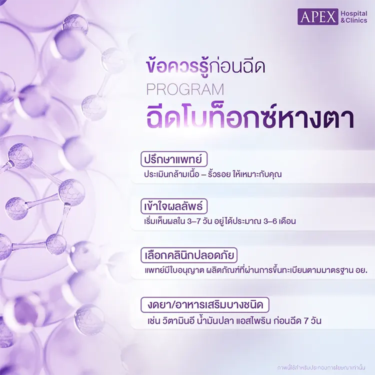 เตรียมตัวก่อนฉีดโบท็อกยกหางตา