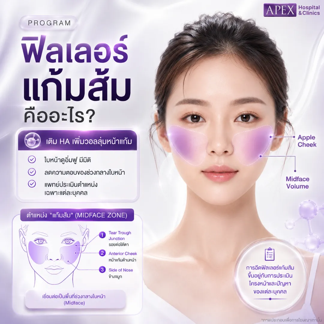 ฟิลเลอร์แก้มส้ม คืออะไร อยู่บริเวณไหน