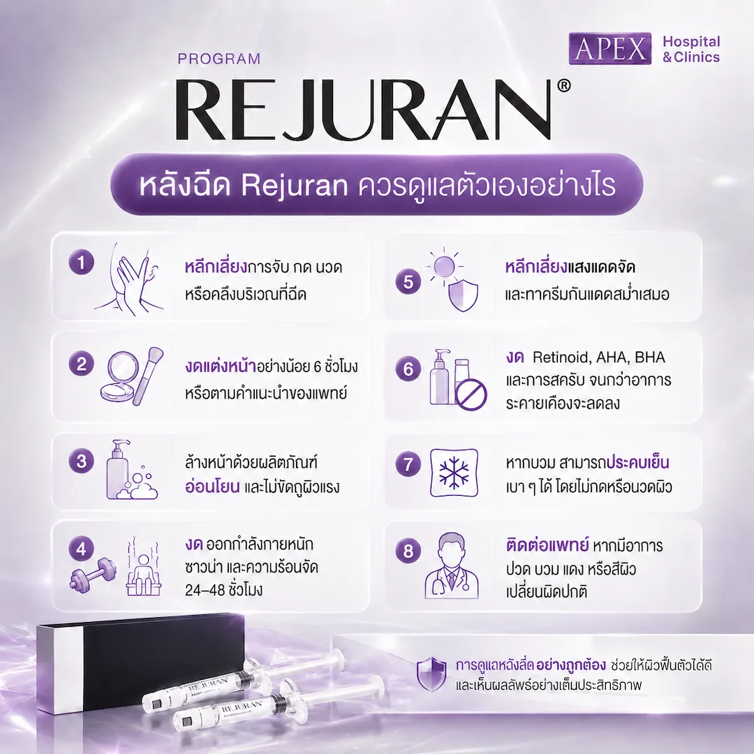 หลังฉีด Rejuran ควรดูแลตัวเองอย่างไร