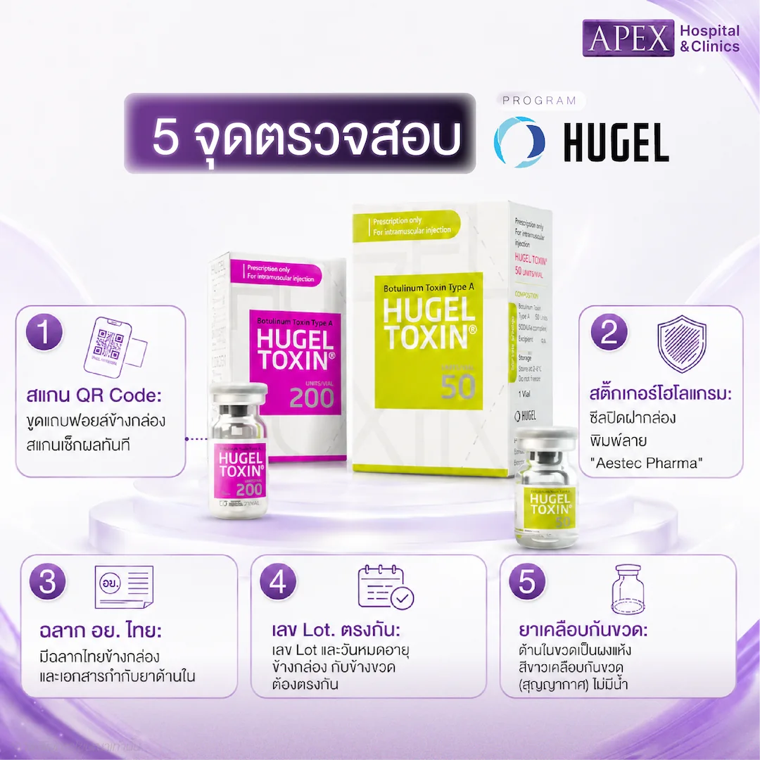 Hugel Botox แท้ดูยังไง