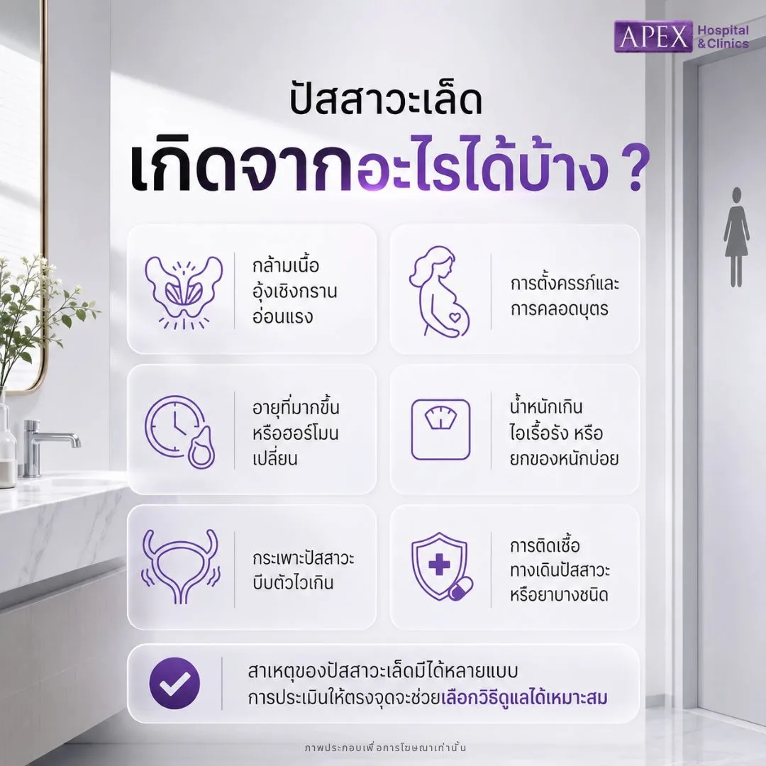 ปัสสาวะเล็ดเกิดจากอะไรได้บ้าง