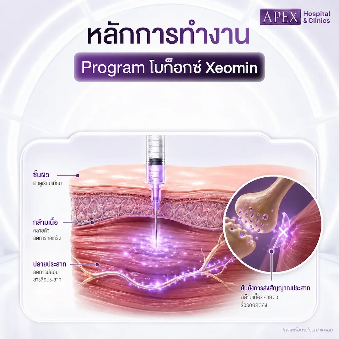 หลักการทำงานของ Xeomin Botox