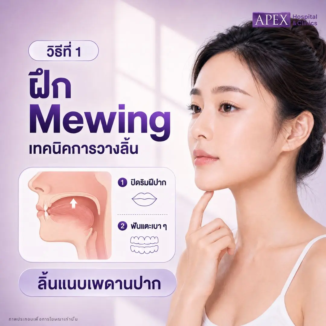 ฝึก Mewing ยกกระชับหน้า