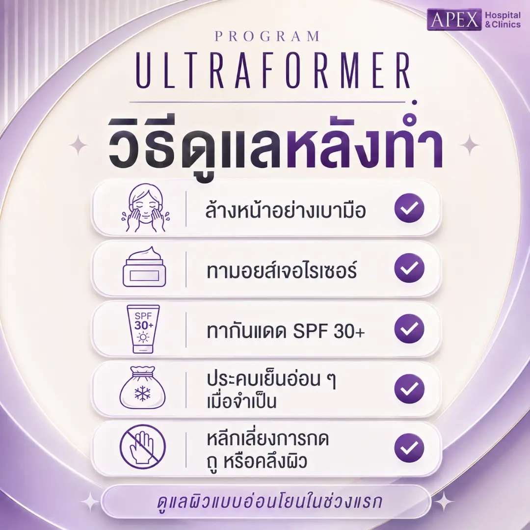 วิธีดูแลตัวเองหลังทำ Ultraformer