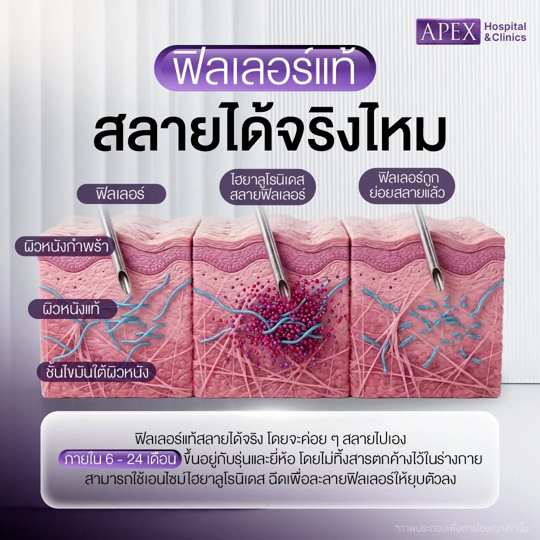 ฟิลเลอร์แท้สลายได้จริงไหม
