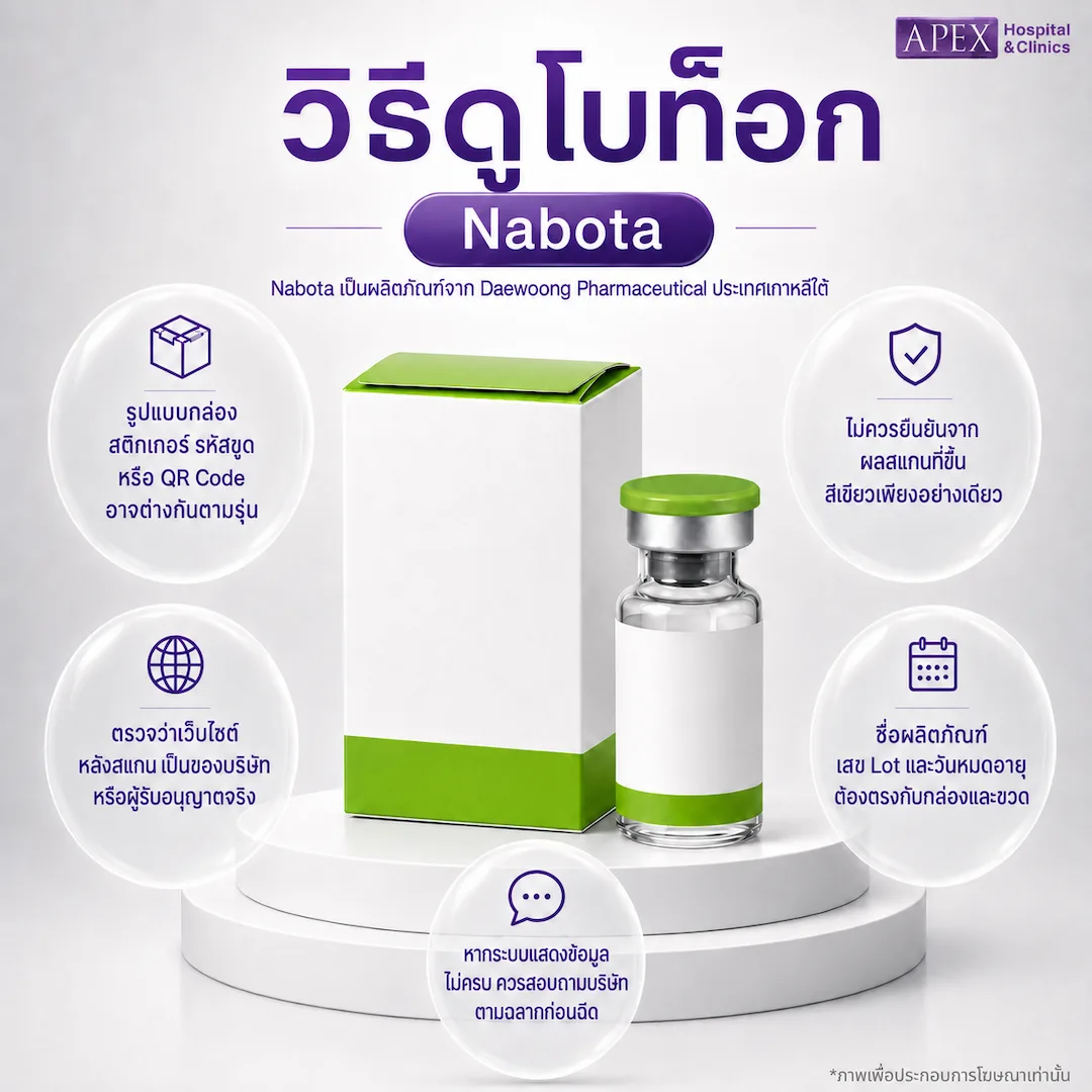 วิธีดูโบท็อกแท้ Nabota