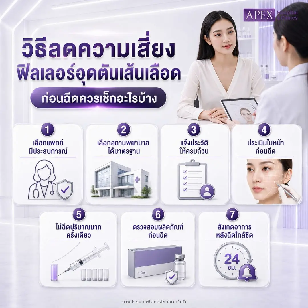 วิธีลดความเสี่ยงฟิลเลอร์อุดตันเส้นเลือด