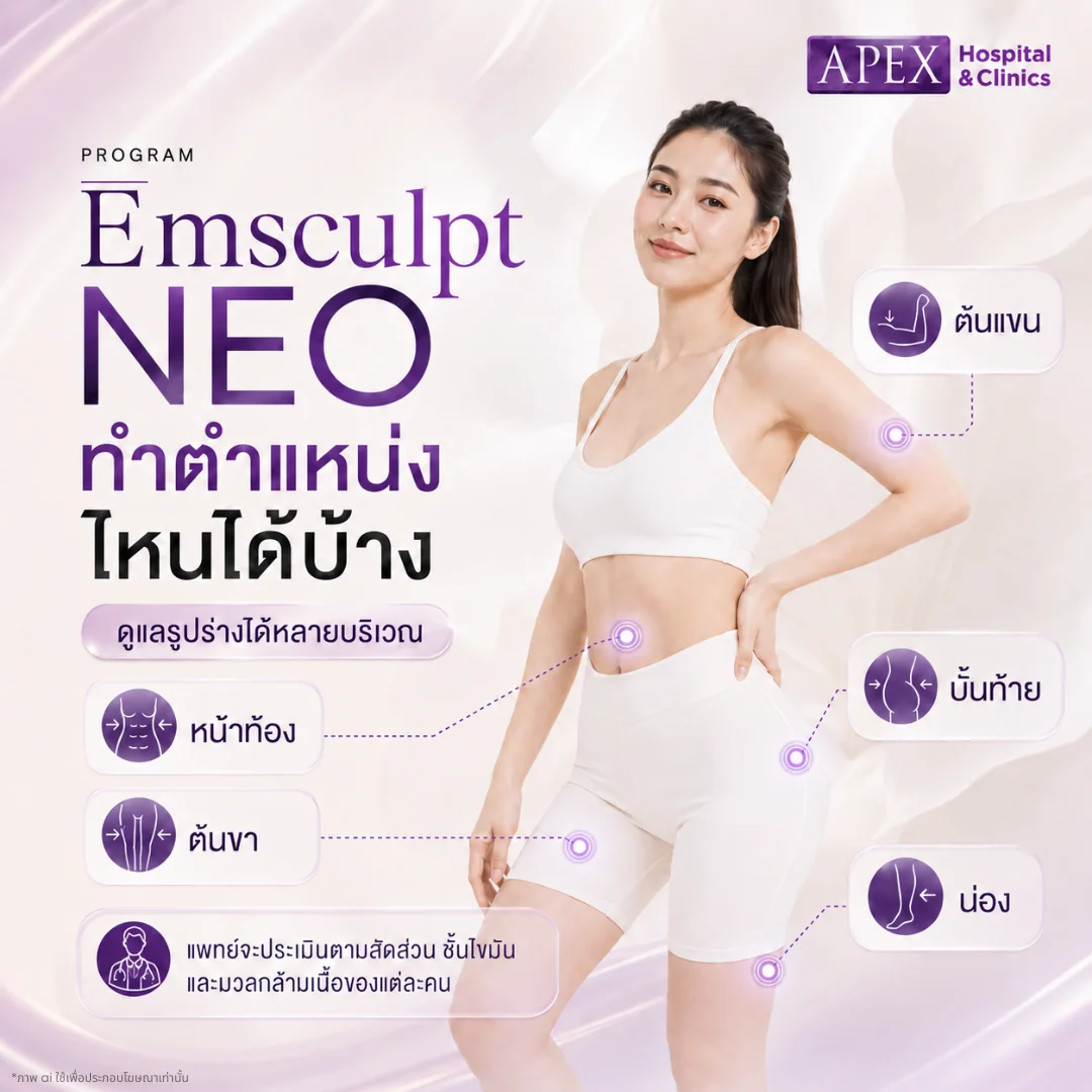 Emsculpt NEO ทำตำแหน่งไหนได้บ้าง