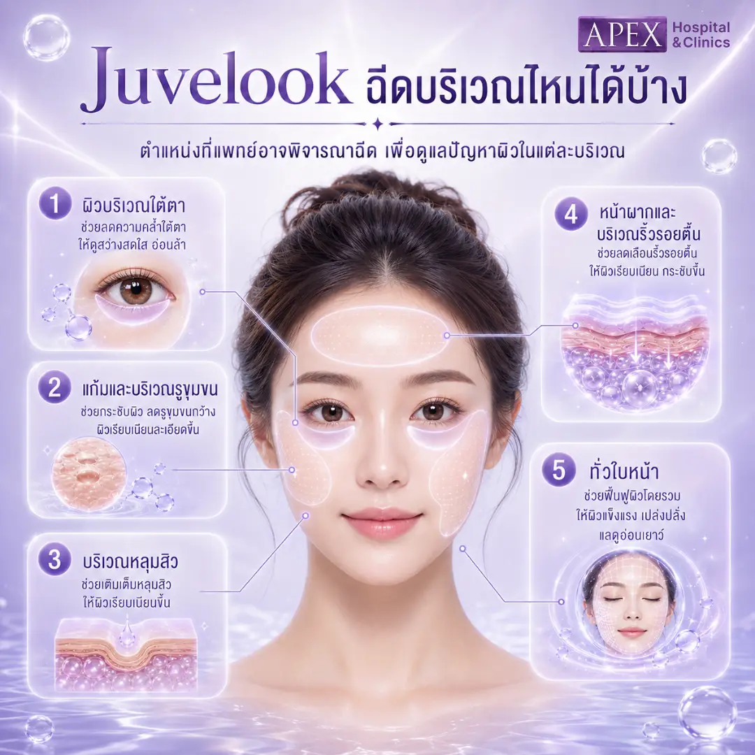 Juvelook ฉีดบริเวณไหนได้บ้าง
