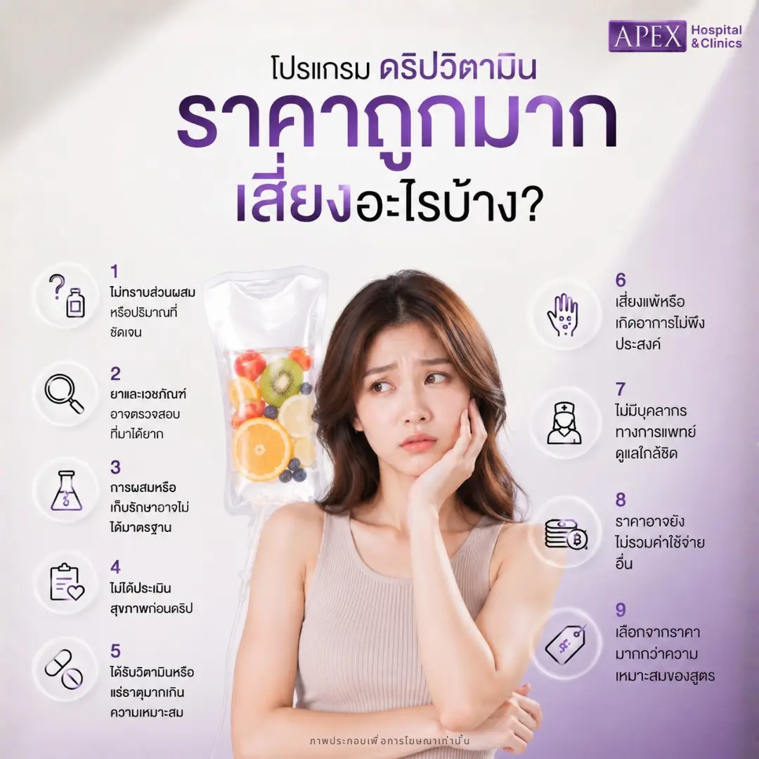 ดริปวิตามินราคาถูกมาก เสี่ยงอะไรบ้าง