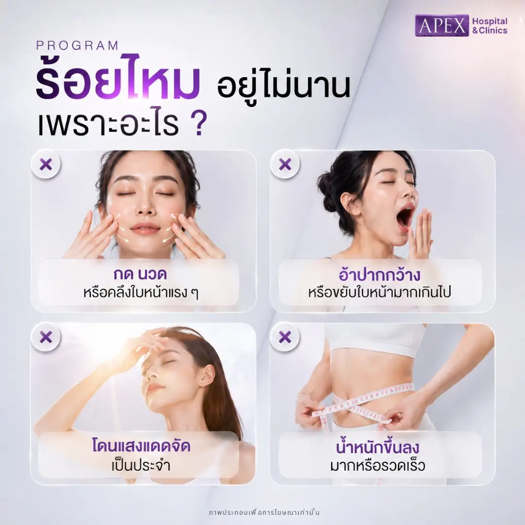 พฤติกรรมแบบไหน ทำให้การร้อยไหมอยู่ไม่นาน