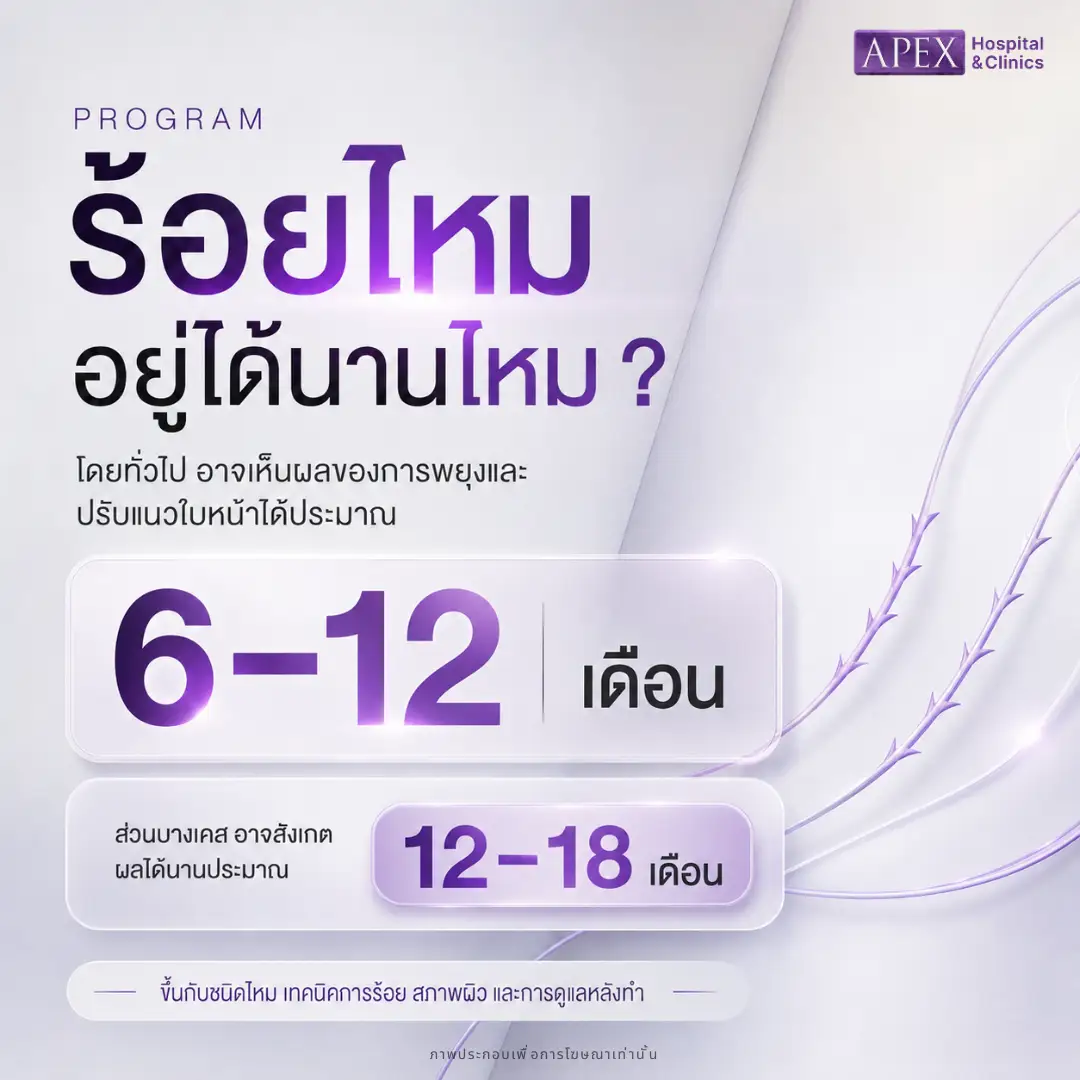 ร้อยไหมอยู่ได้นานไหม โดยทั่วไปอยู่ได้กี่เดือน