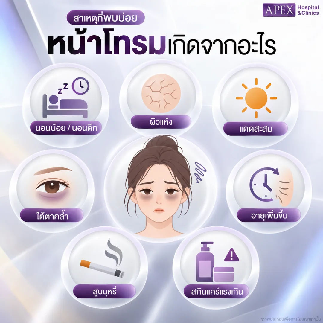 หน้าโทรมเกิดจากอะไร