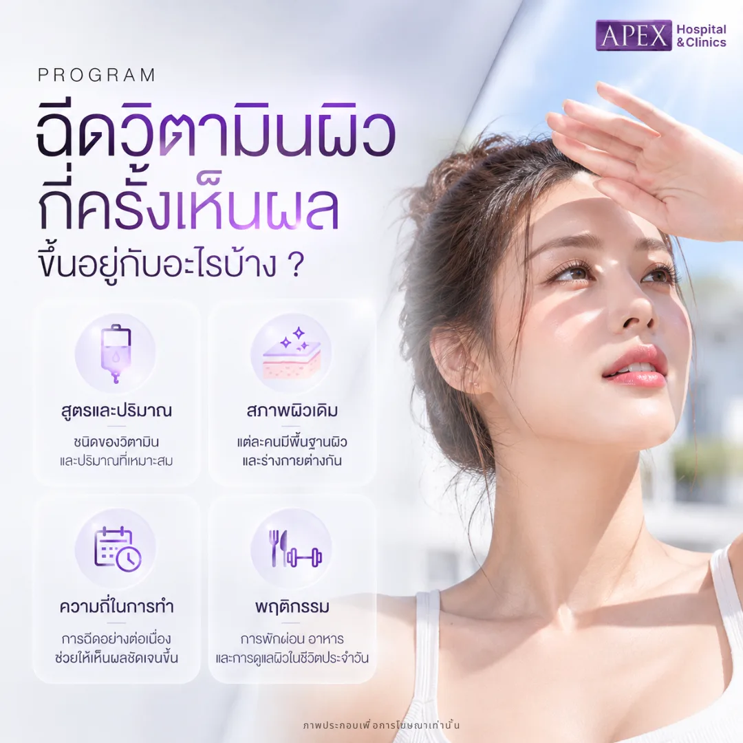 ฉีดวิตามินผิวกี่ครั้งเห็นผลขึ้นอยู่กับอะไรบ้าง